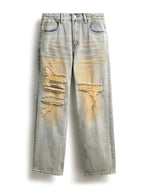 Men's Distressed Loose Fit Jeans