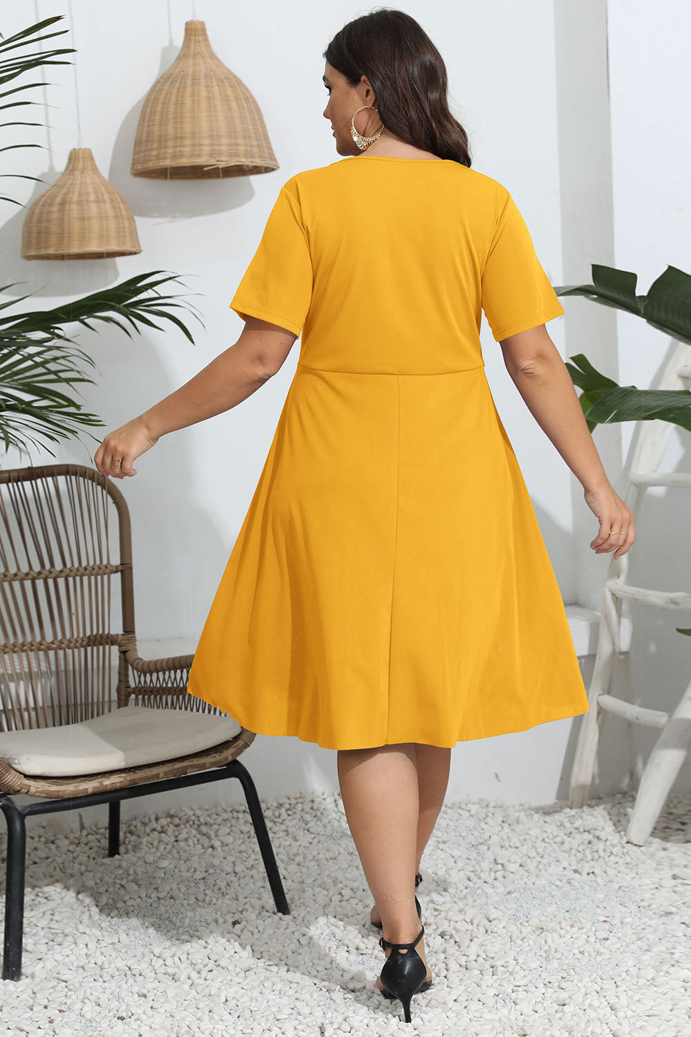 Women's Plus Size Openwork Dress