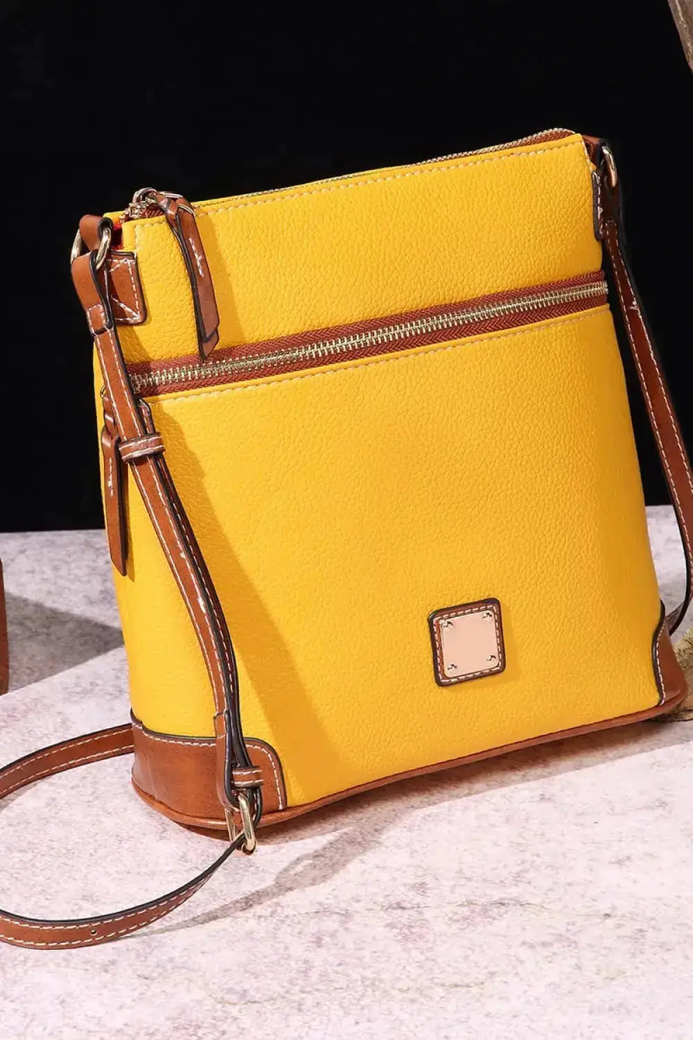 PU Leather Crossbody Bag Medium Size by Parfymia