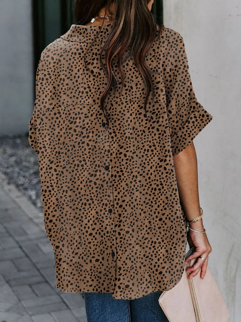 Women's Collared Shirt – Striped & Dotted Plus Size