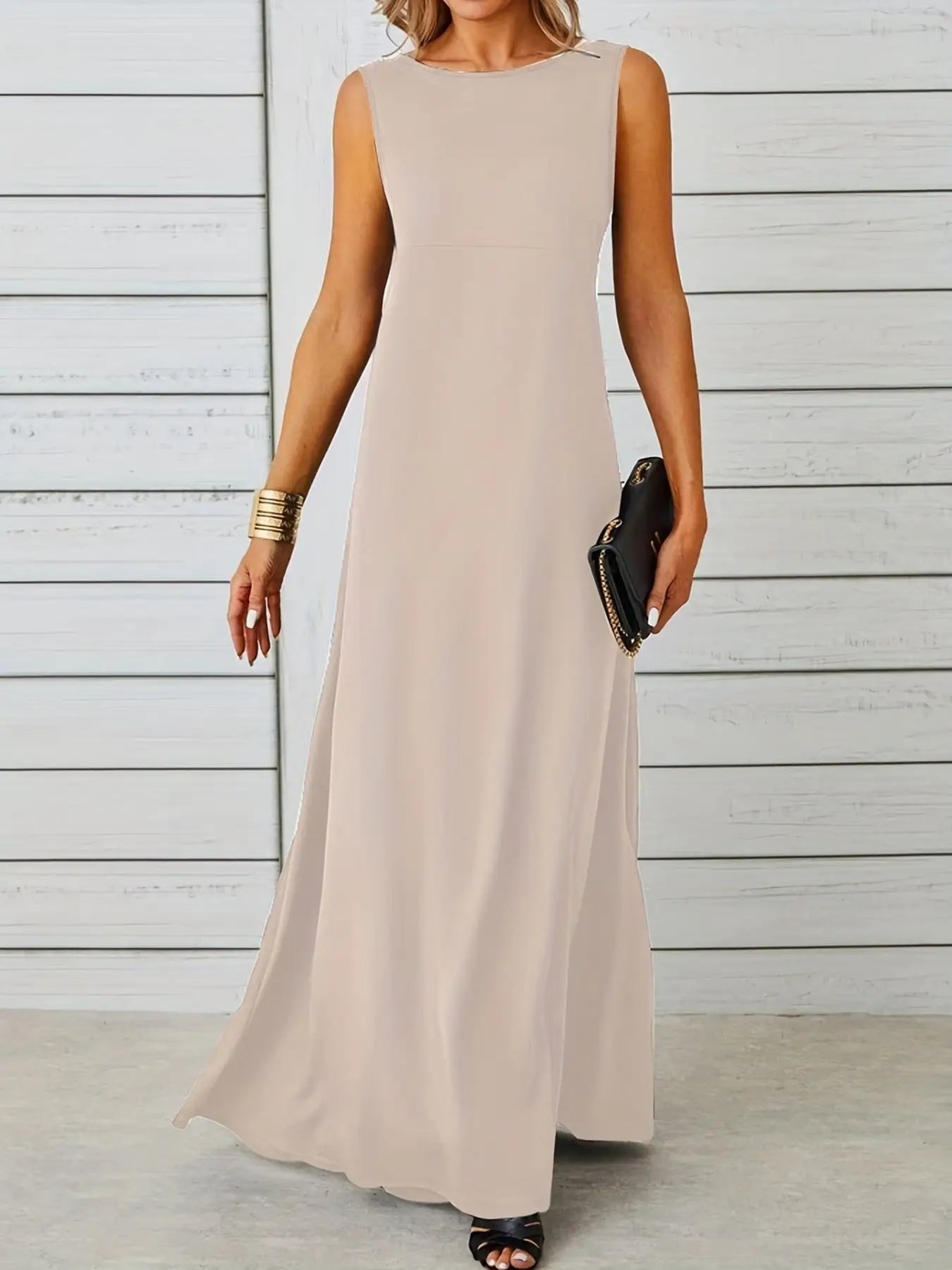 Sleeveless Flowy Maxi Dress Trendsi