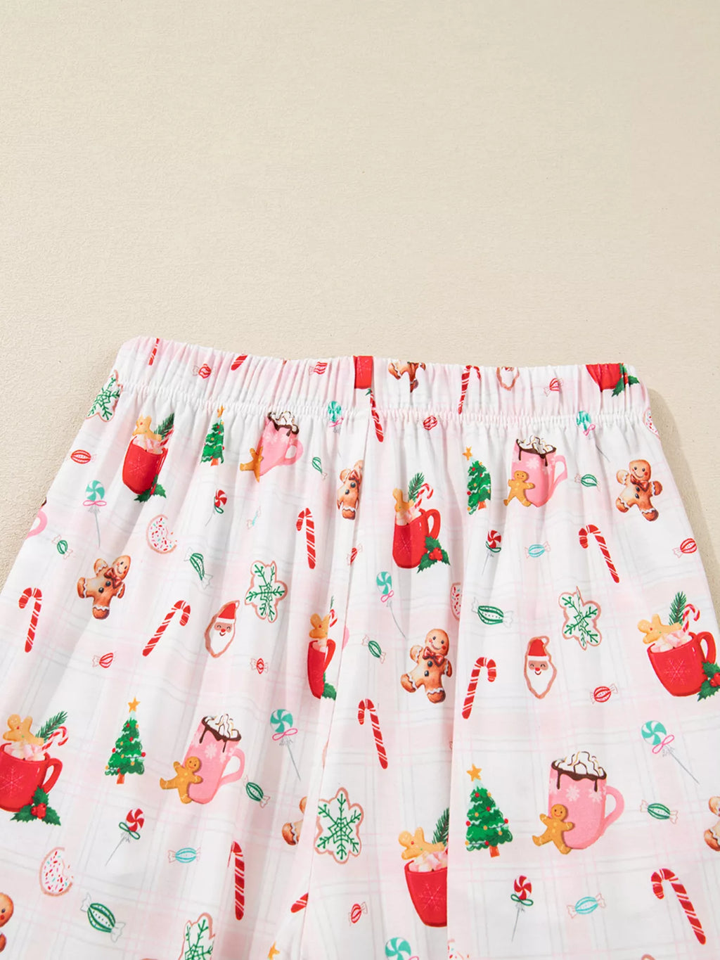 Women's Pajama Set – Holiday Print Blush