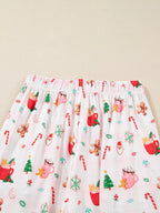 Women's Pajama Set – Holiday Print Blush
