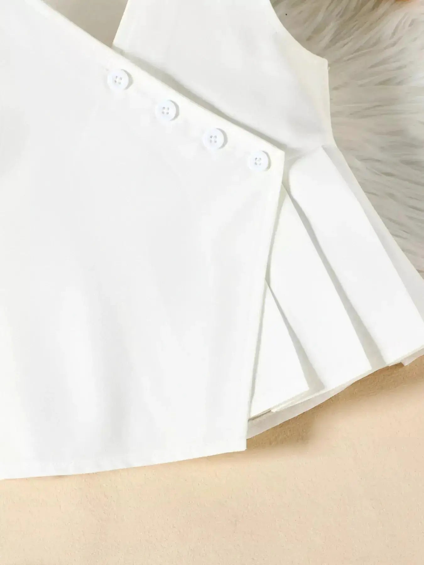 Kids Sleeveless Top And White Wide Leg Pants Two Piece Set — Parfymia