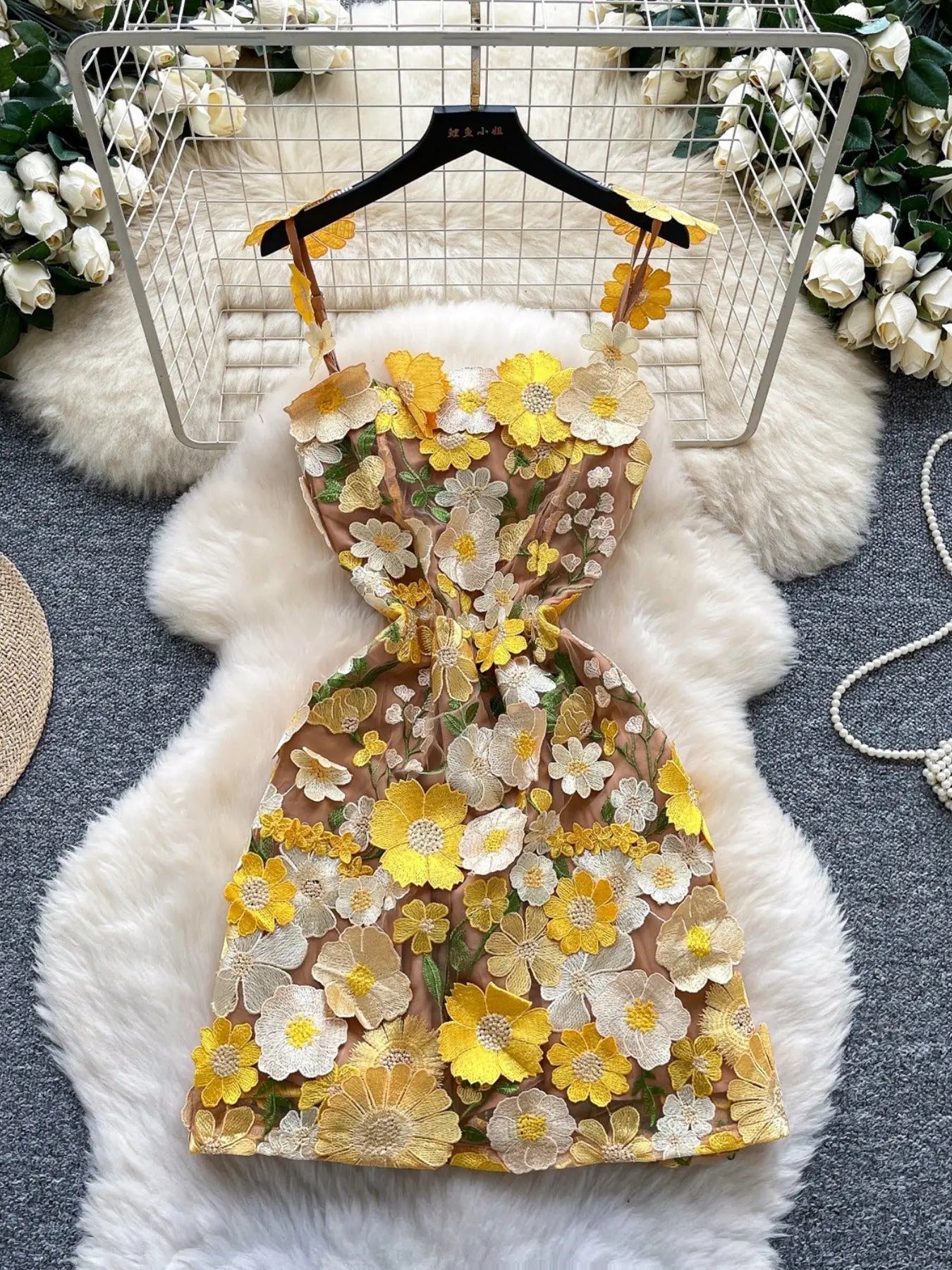 Floral Tie Waist Mini Dress Trendsi
