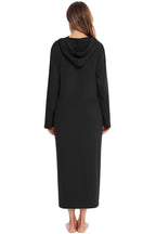 Women's Hooded Night Dress with Pockets