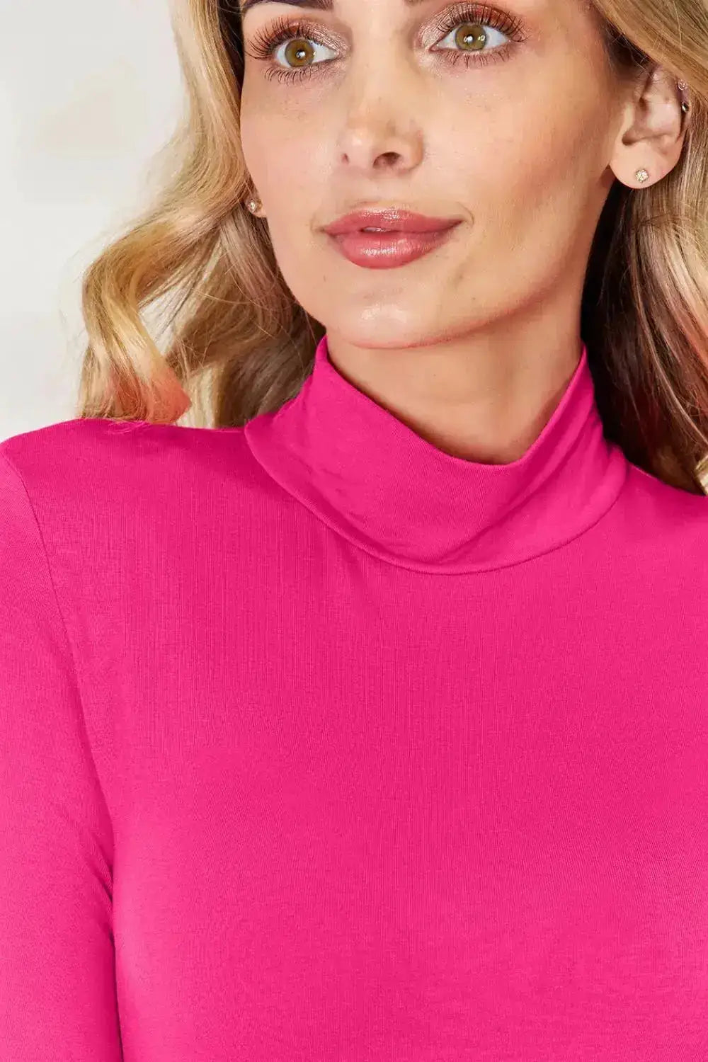 Basic Bae Full Size Mock Neck Long Sleeve Bodysuit by Parfymia