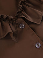 Women's Shorts Set – Ruffled V-Neck Top