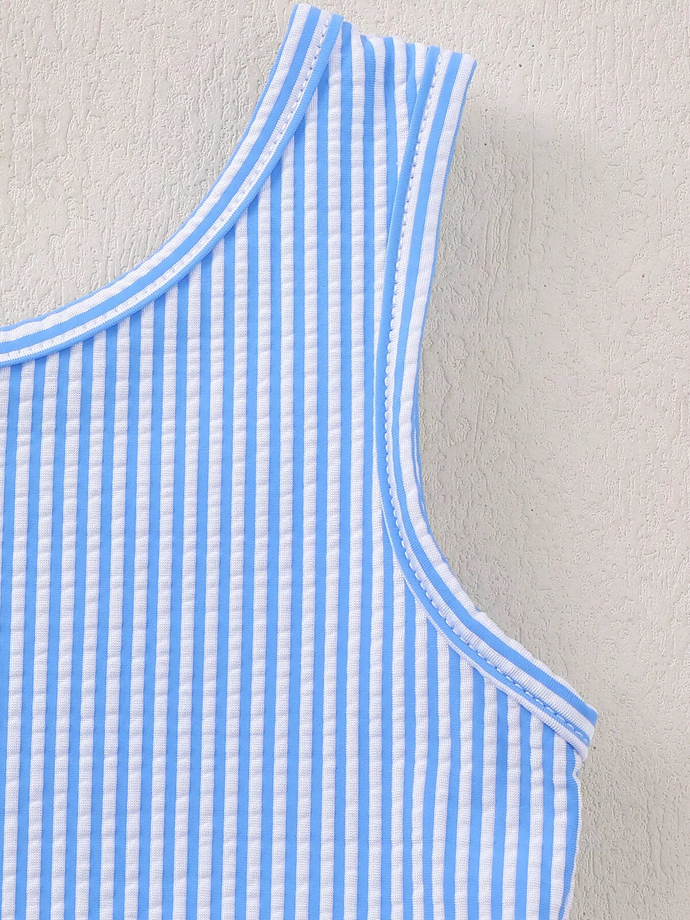 Children's Striped Sleeveless One-Piece Swimsuit