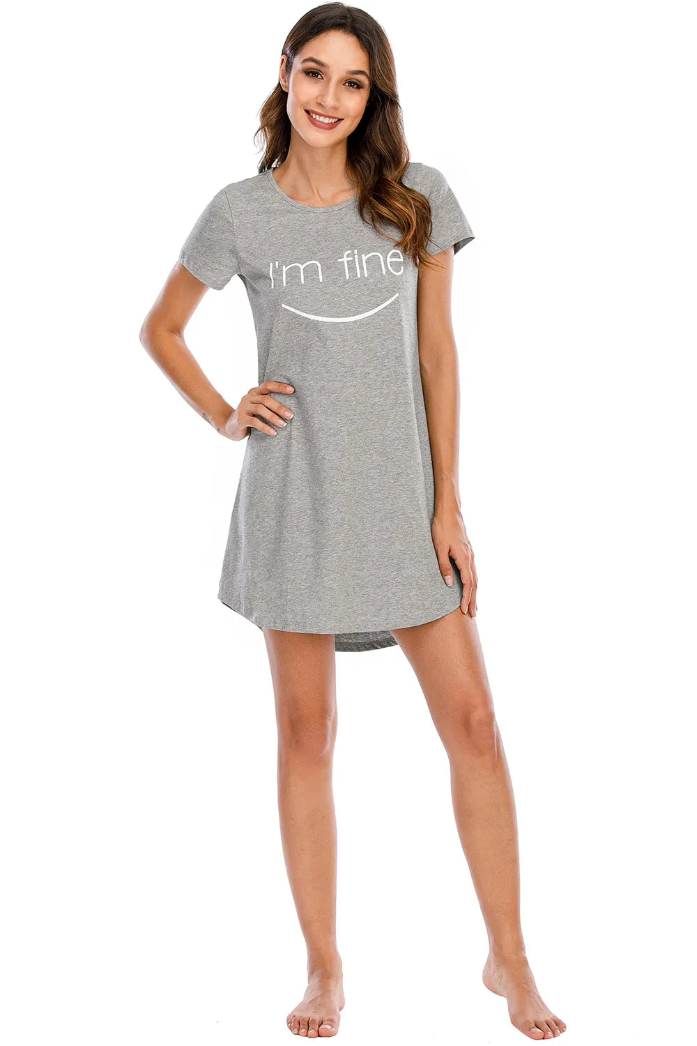 Women's Lounge Dress – Graphic Round Neck