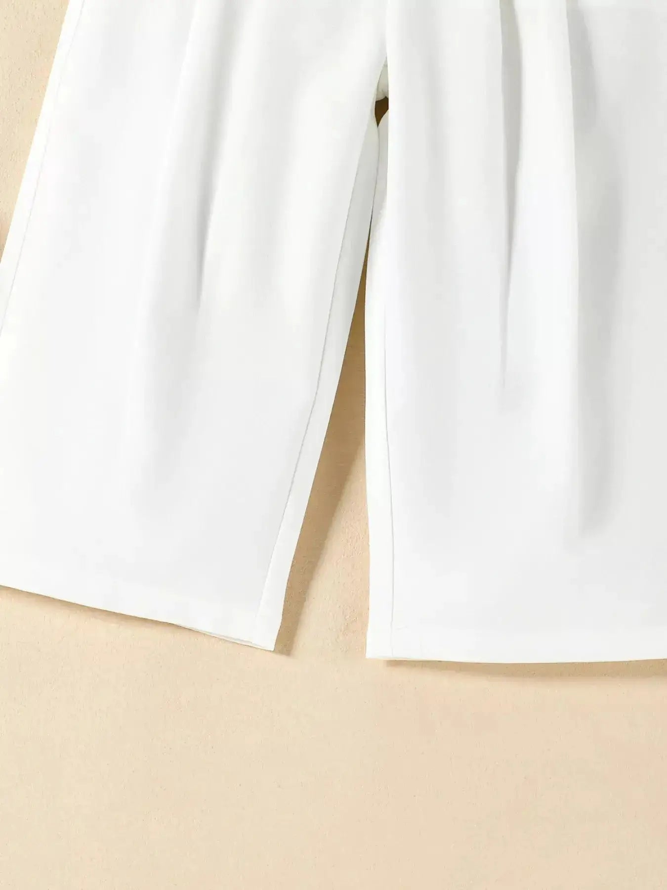 Kids Sleeveless Top And White Wide Leg Pants Two Piece Set — Parfymia