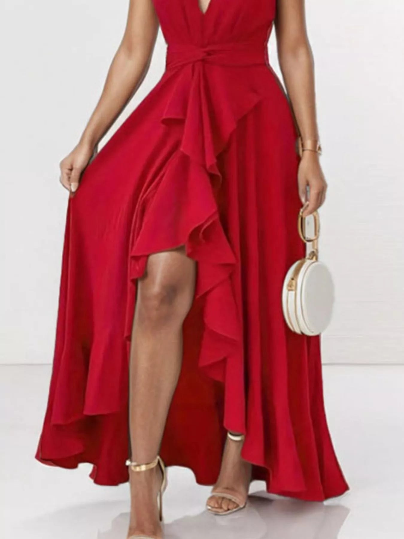 Women's Maxi Dress Ruffled High-Low Plus Size
