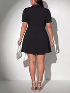 Women's Plus Size Surplice Mini Dress