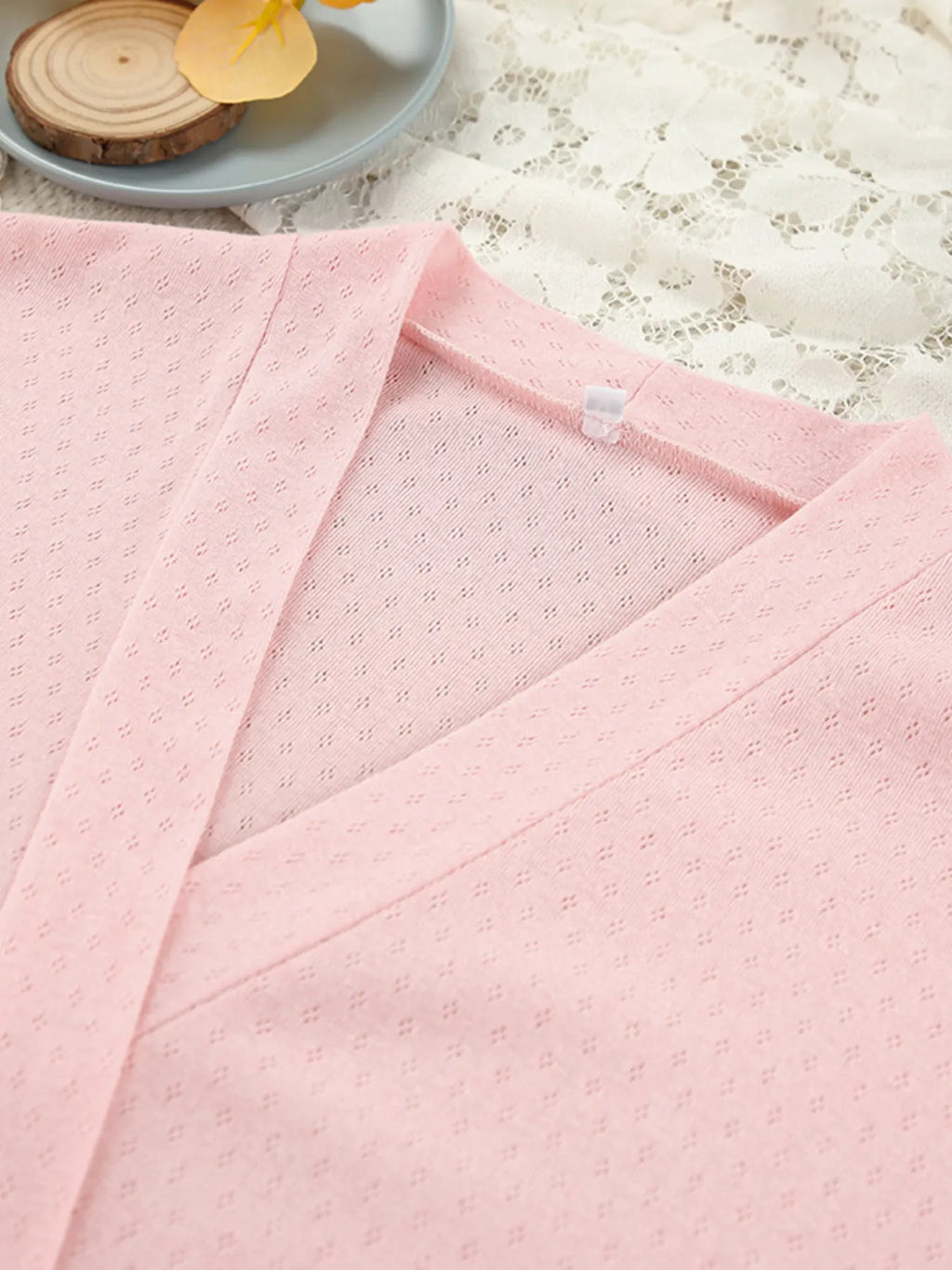 Women's Tie Waist Kimono Lounge Nightgown