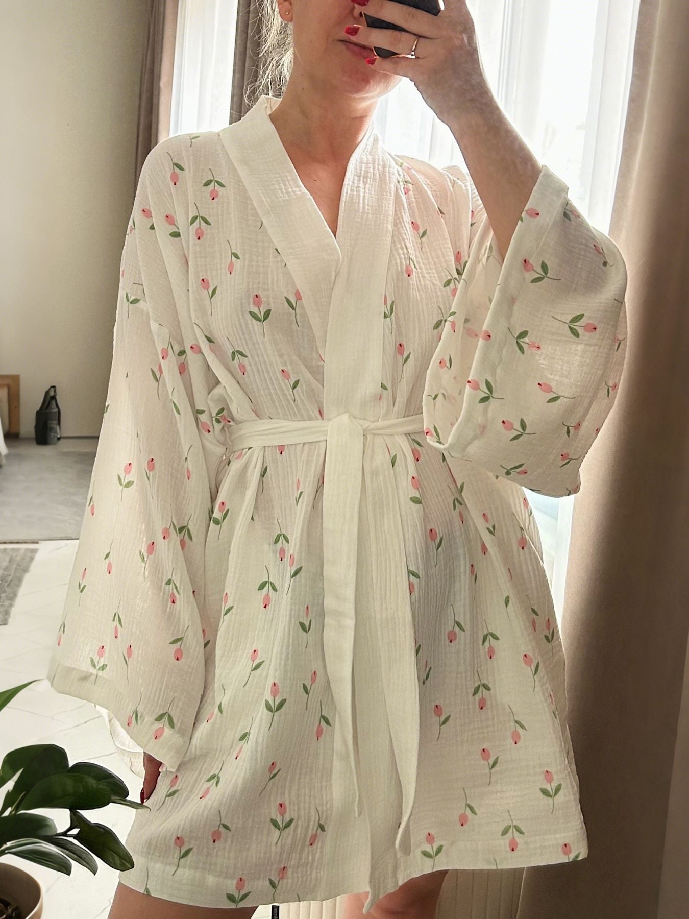 Women's Floral Print Cotton Nightgown