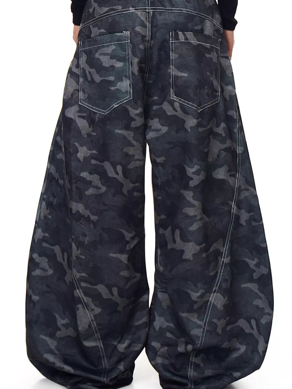 Men's Baggy Jeans – Camo Star Print