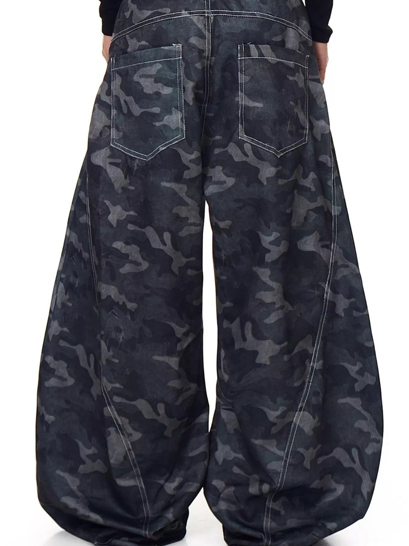 Men's Baggy Jeans – Camo Star Print