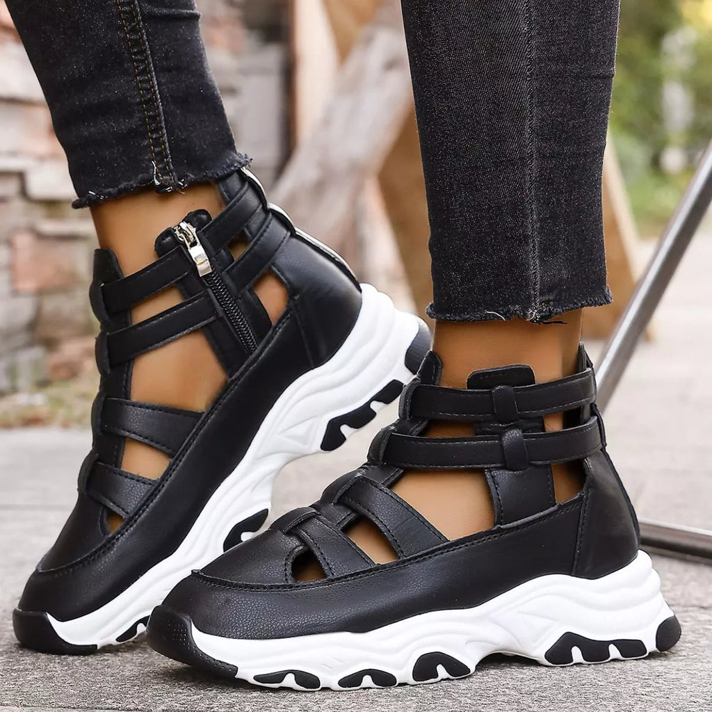 Women's Cutout Platform Sneakers