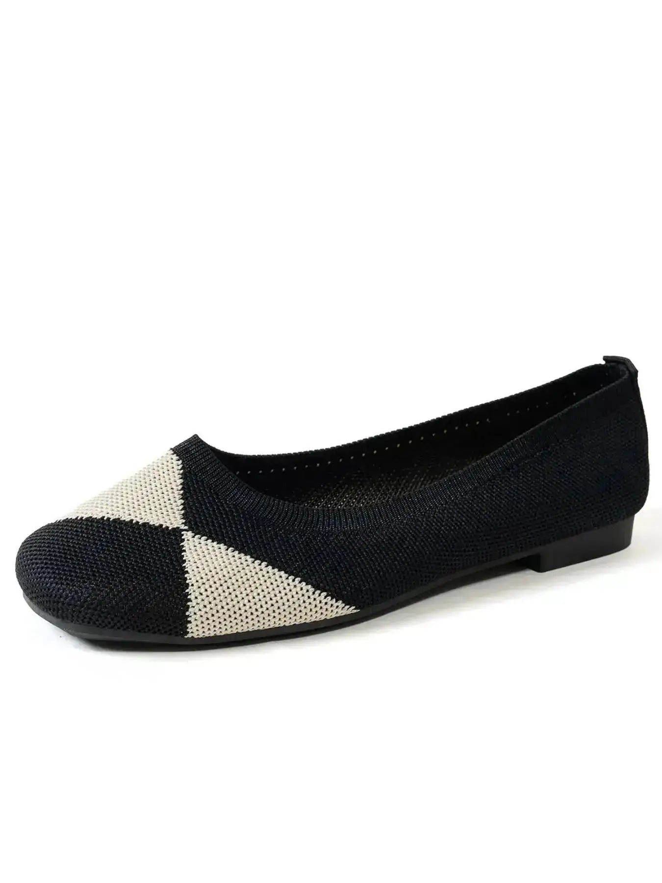 Women’s Color Block Knit Slip-On Loafers by Parfymia