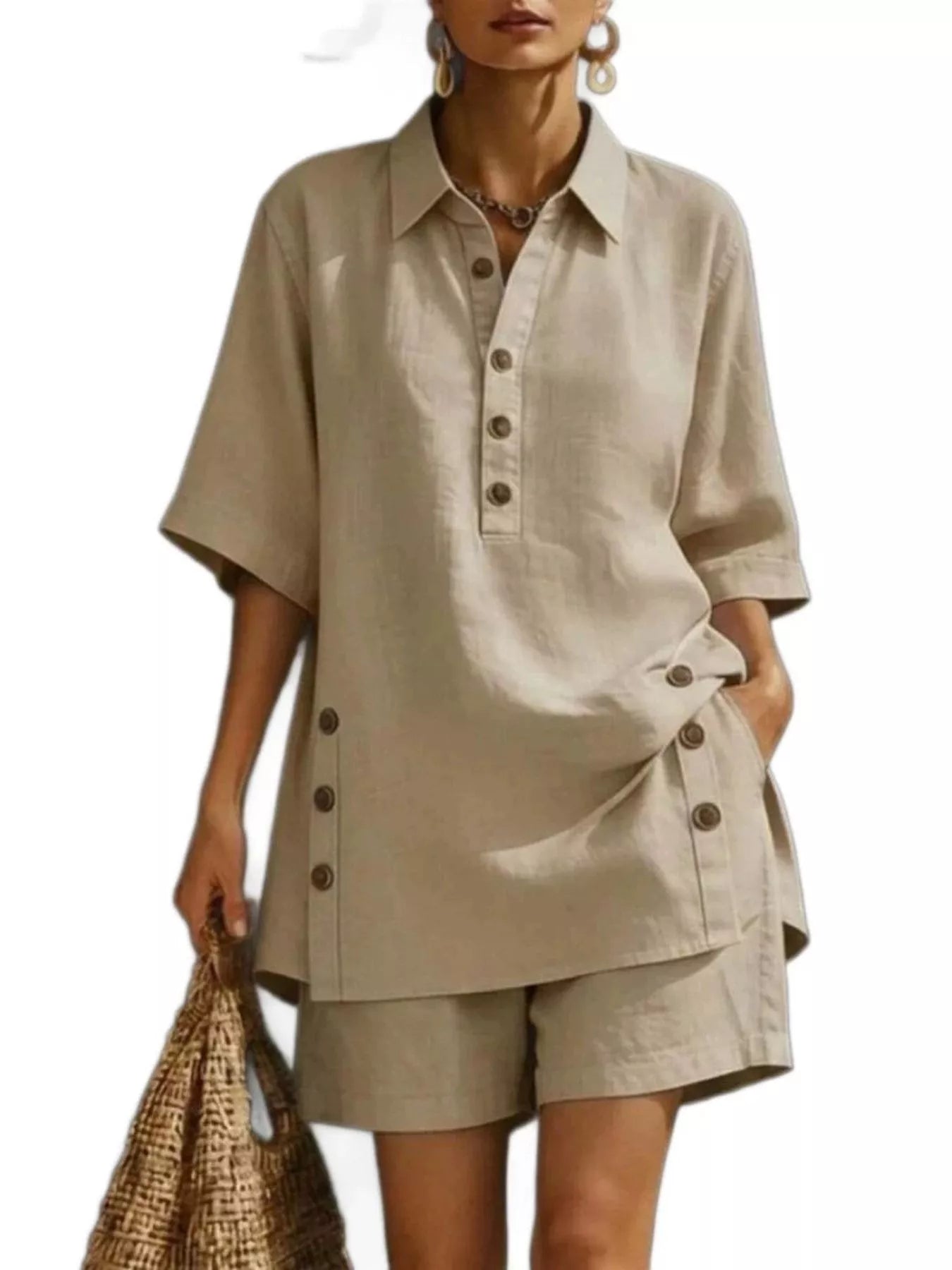 Women's Shorts – Linen Casual Set