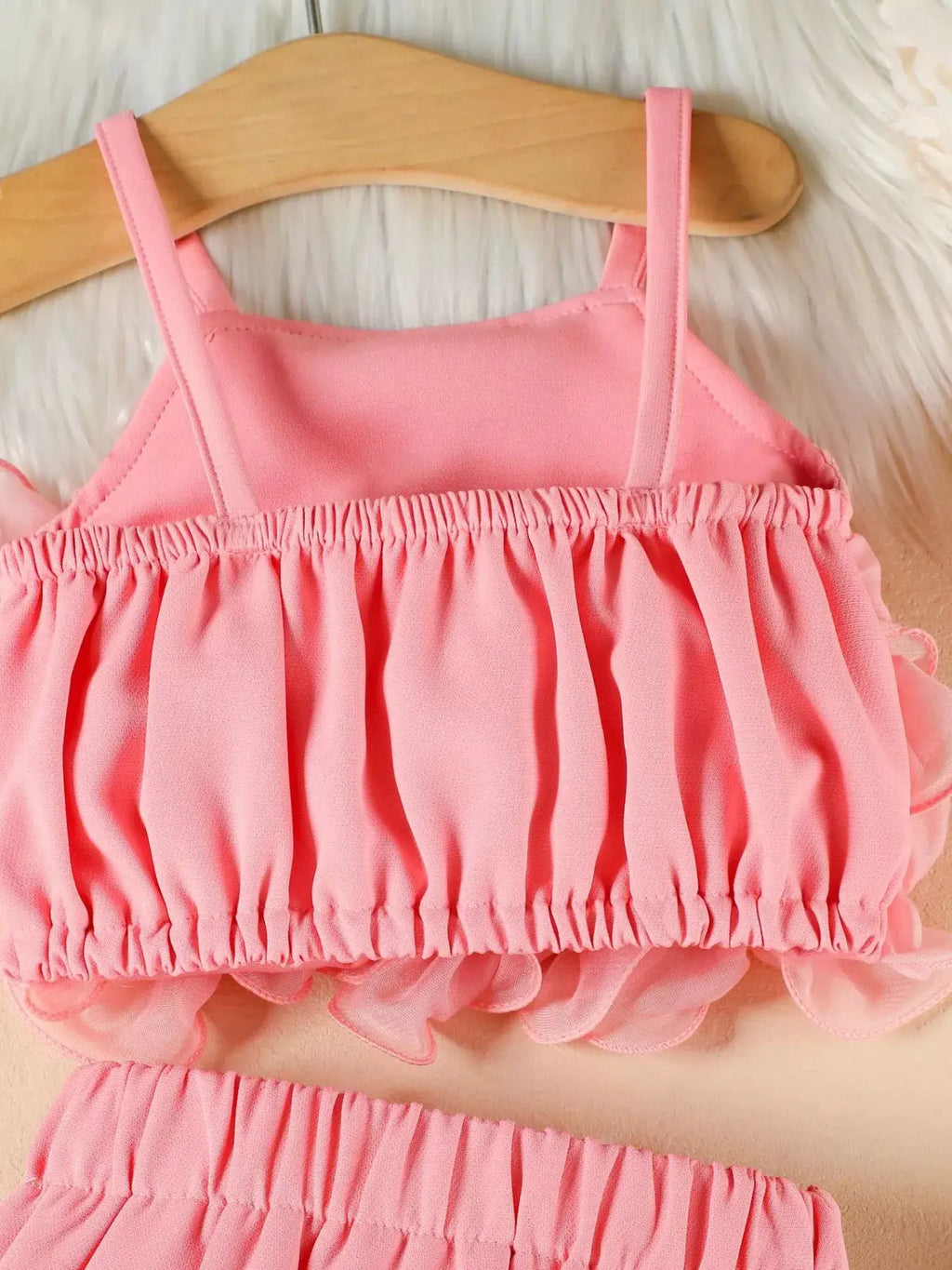 Girls Ruffled Trim Cami Top and Skirt Set Two Piece Outfit — Parfymia