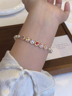 Women's Pearl & Zircon Adjustable Bracelet