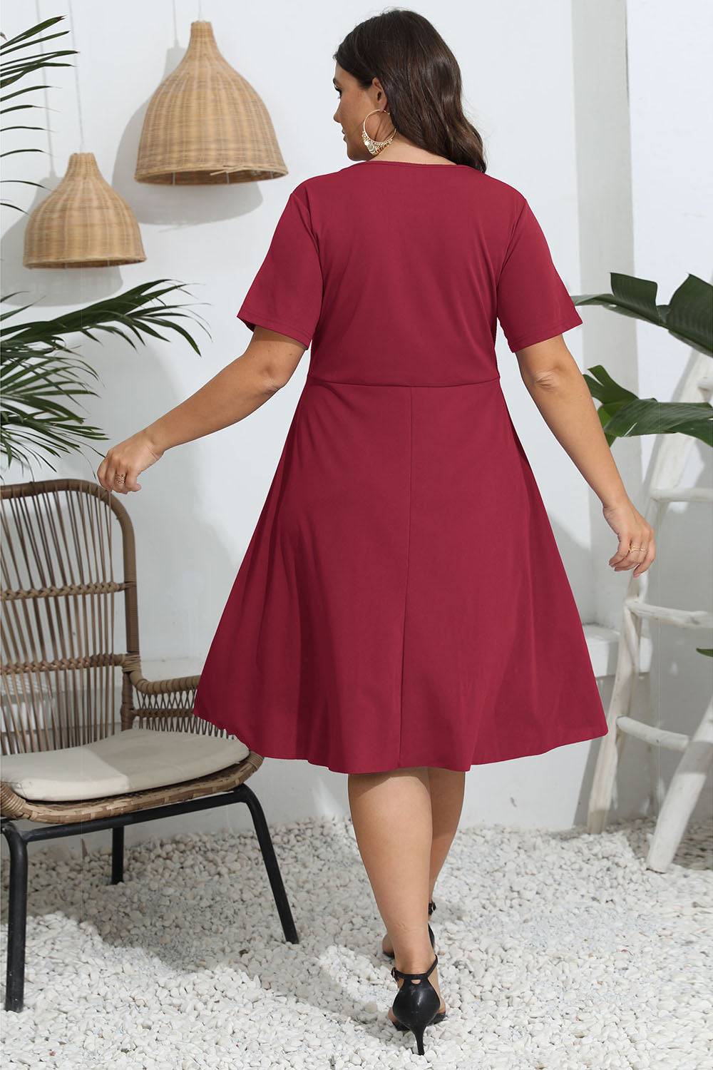 Women's Plus Size Openwork Dress