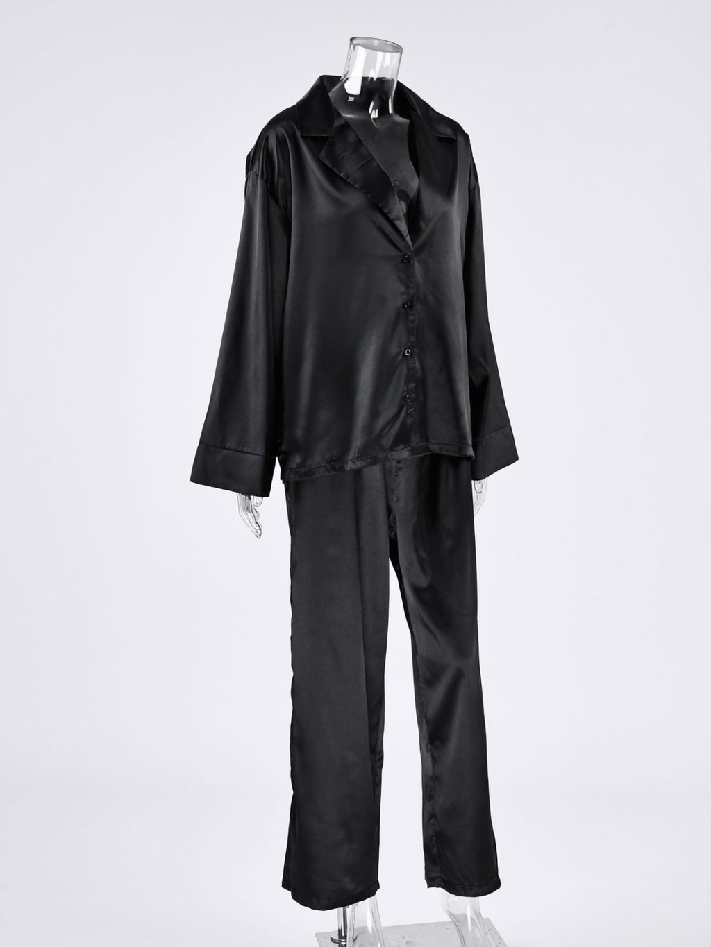 Women's Lounge Set Black Long Sleeve