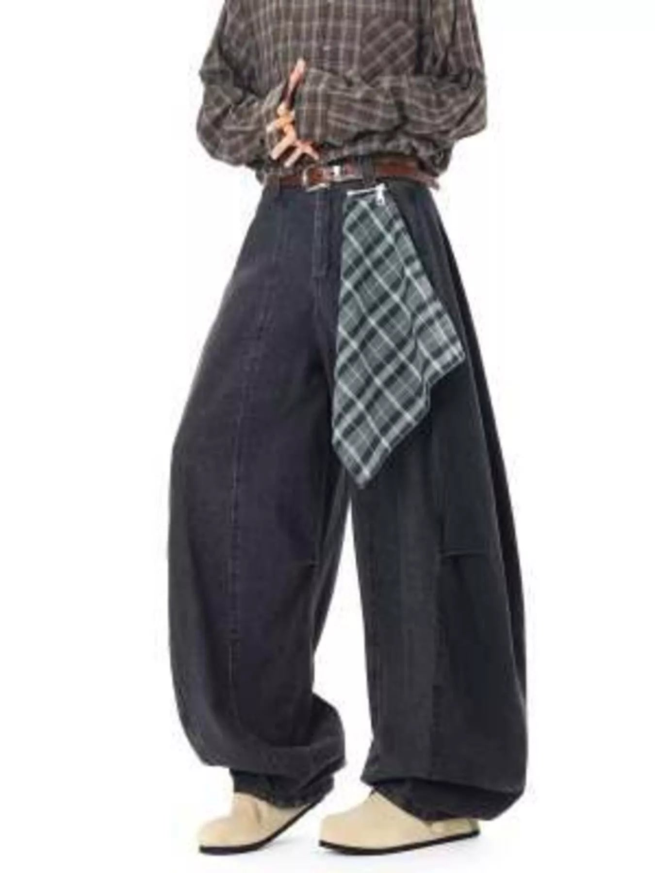 Men's Pants Wide Leg Vintage Wash