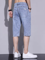 Men's Casual Washed Denim Shorts