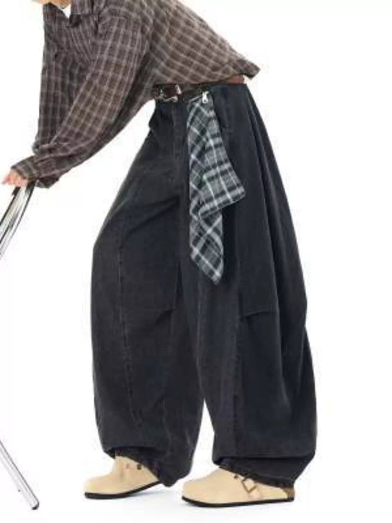 Men's Pants Wide Leg Vintage Wash