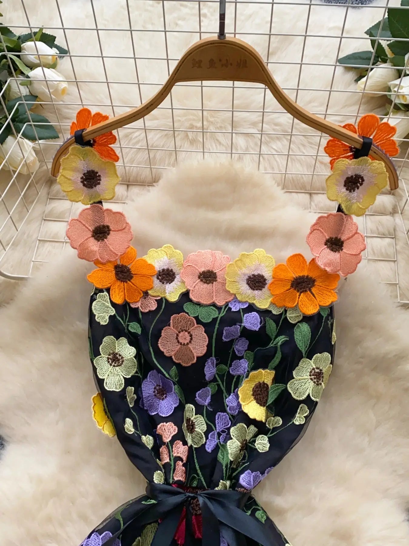 Floral Tie Waist Mini Dress Trendsi