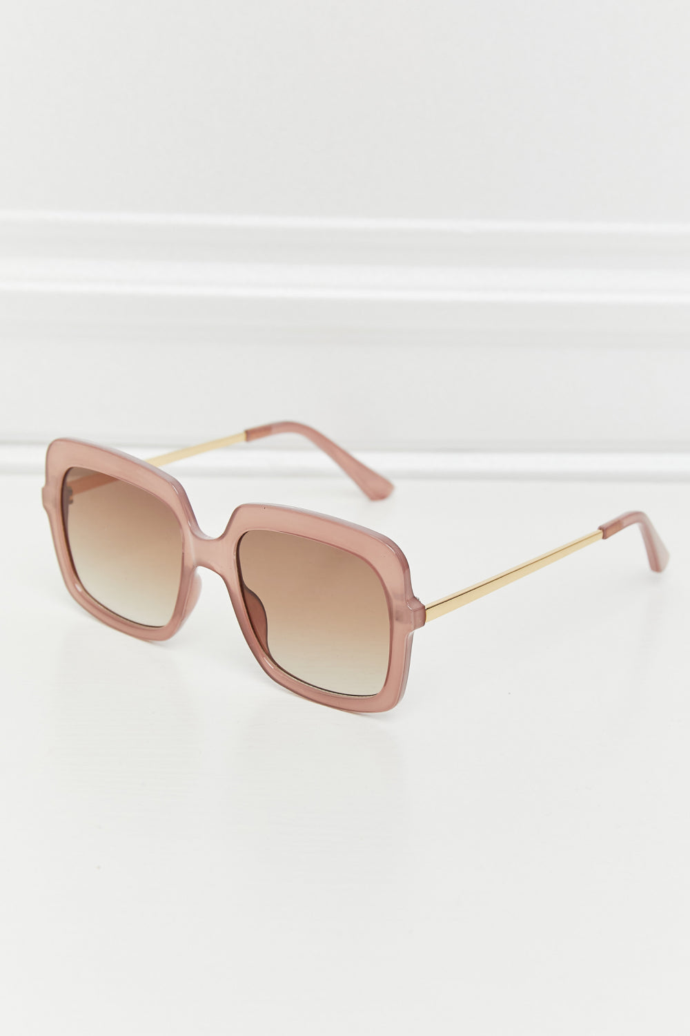 Women's Square Metal-Plastic Hybrid Sunglasses