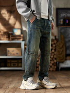 Men's Vintage Wash Straight Leg Jeans