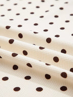Women's Lounge Set Polka Dot Long Sleeve Top & Joggers