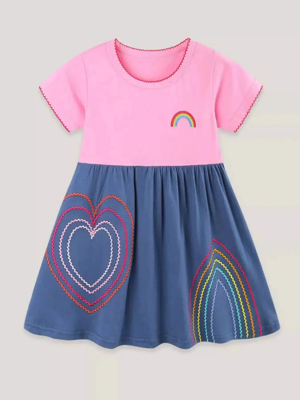 Heart Embroidered Casual Dress for Children by Parfymia