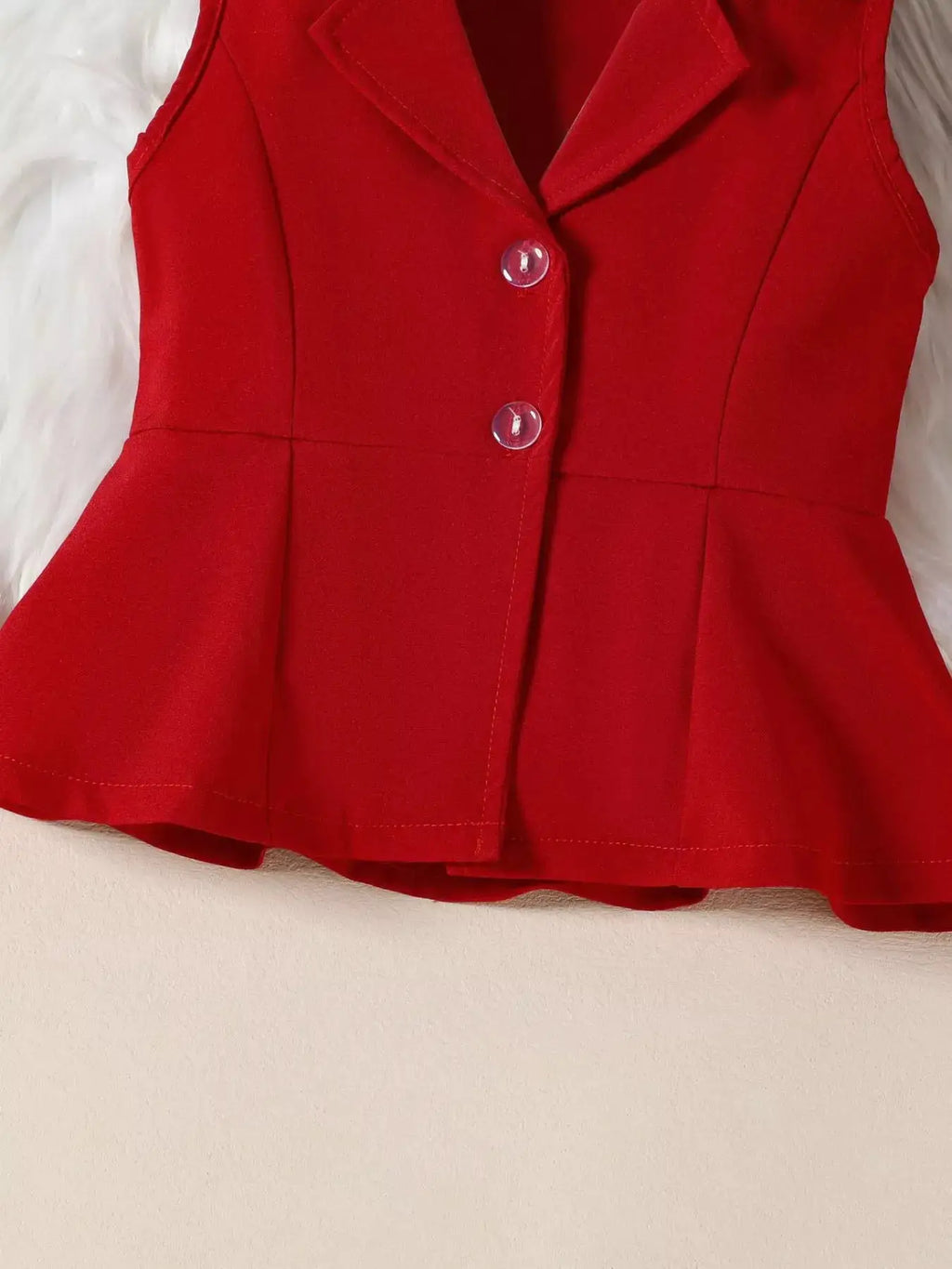 Pink Sleeveless Blazer and Flare Pants Two Piece Set for Women — Parfymia