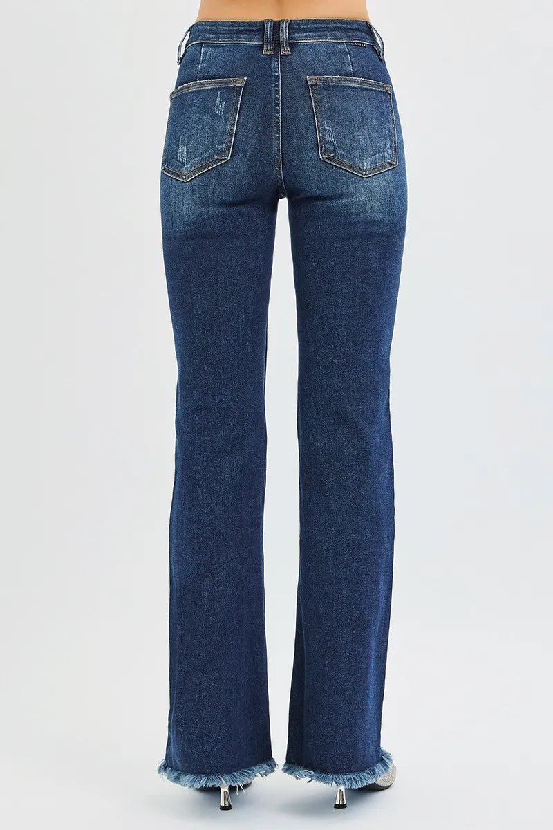 Women's Flare Jeans – Tummy Control Mid Rise