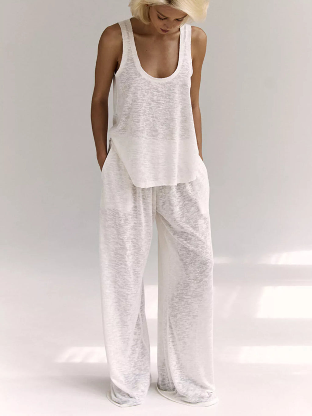 Women's Lounge Set – Wide Strap Tank & Pants