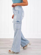 Women's Cargo Jeans Wide Leg Plus Size