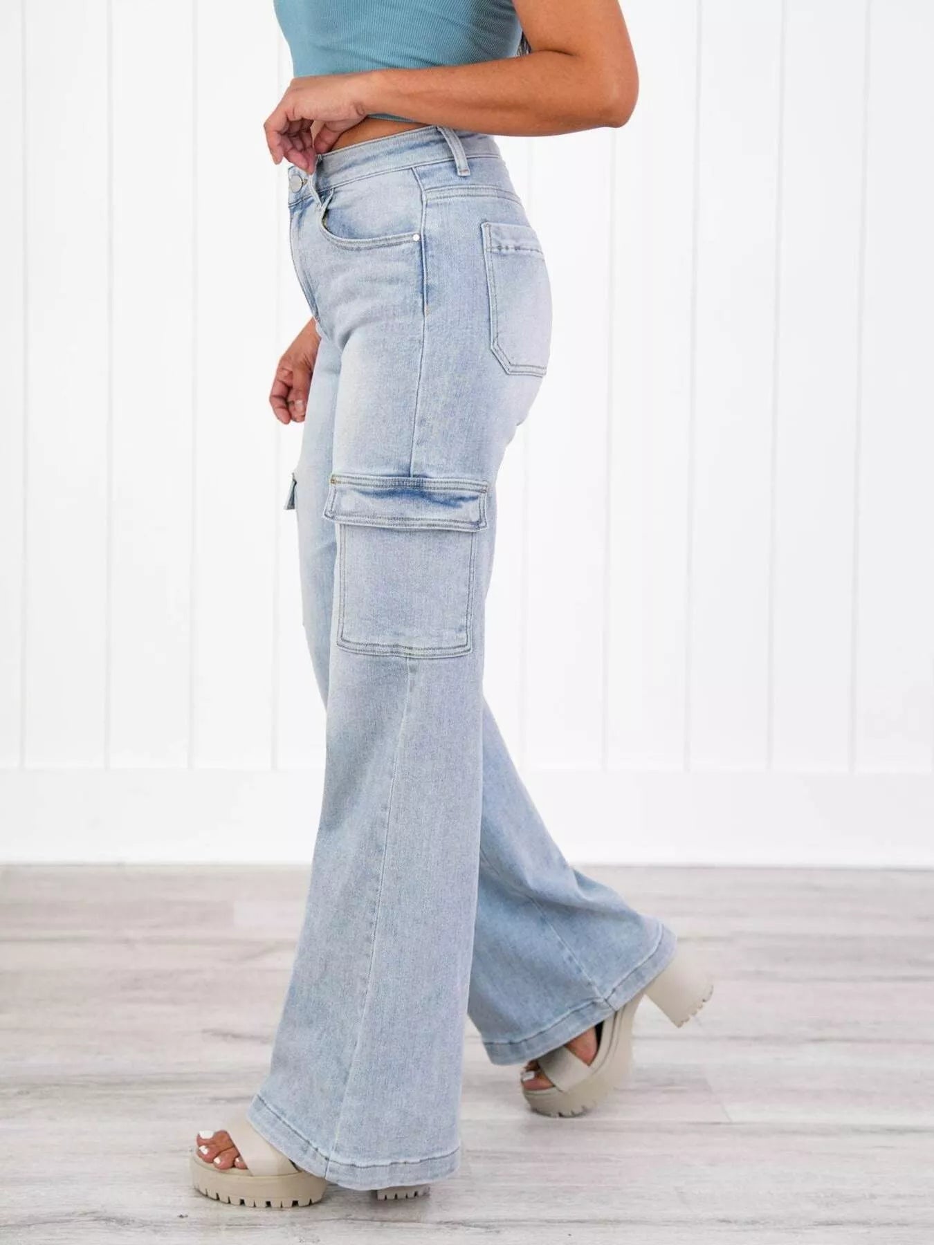 Women's Cargo Jeans Wide Leg Plus Size