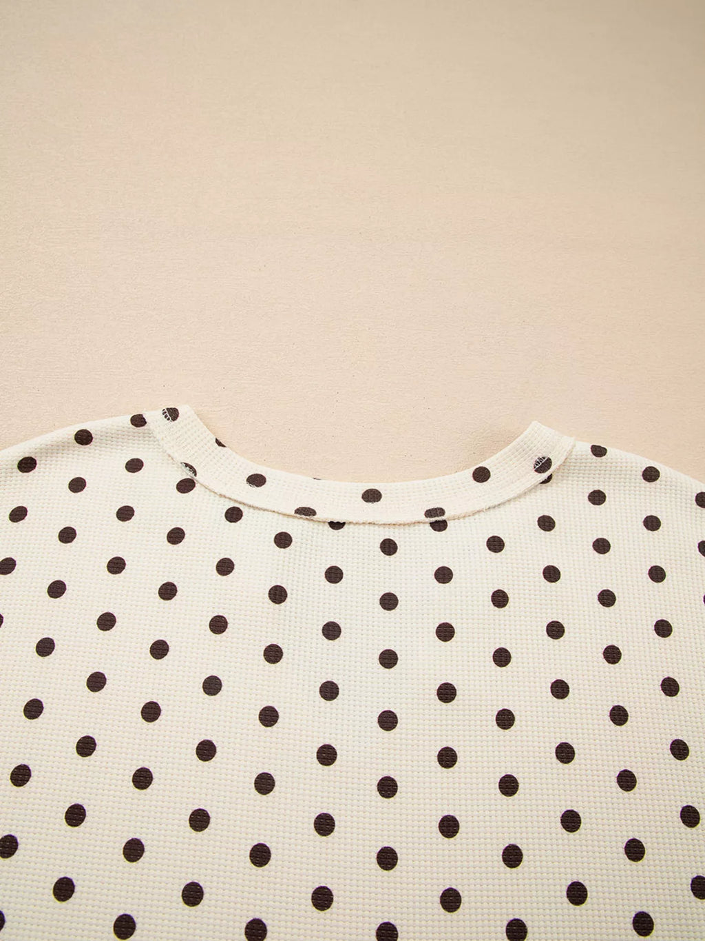 Women's Lounge Set Polka Dot Long Sleeve Top & Joggers