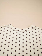 Women's Lounge Set Polka Dot Long Sleeve Top & Joggers