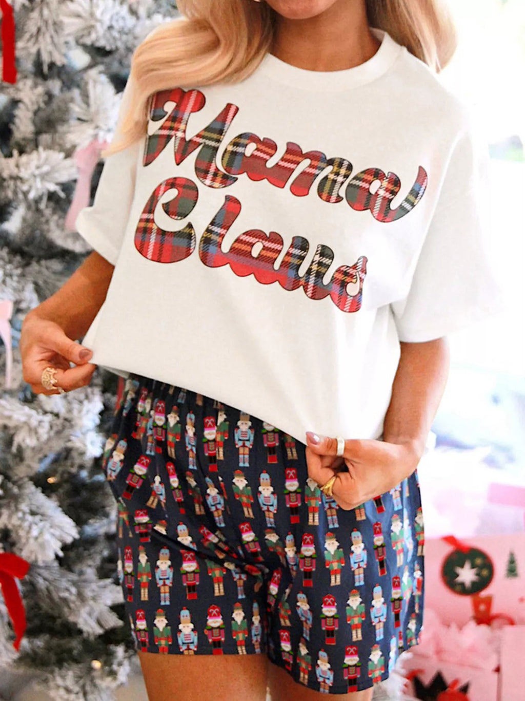 Women's Loungewear Set – Mama Claus Plaid