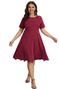 Women's Plus Size Openwork Dress
