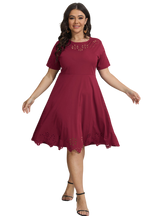Women's Plus Size Openwork Dress