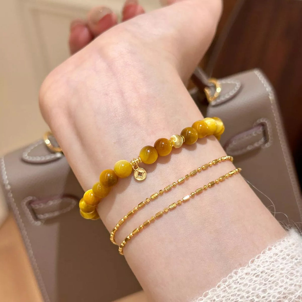 Women's Tiger Eye Beaded Bracelet