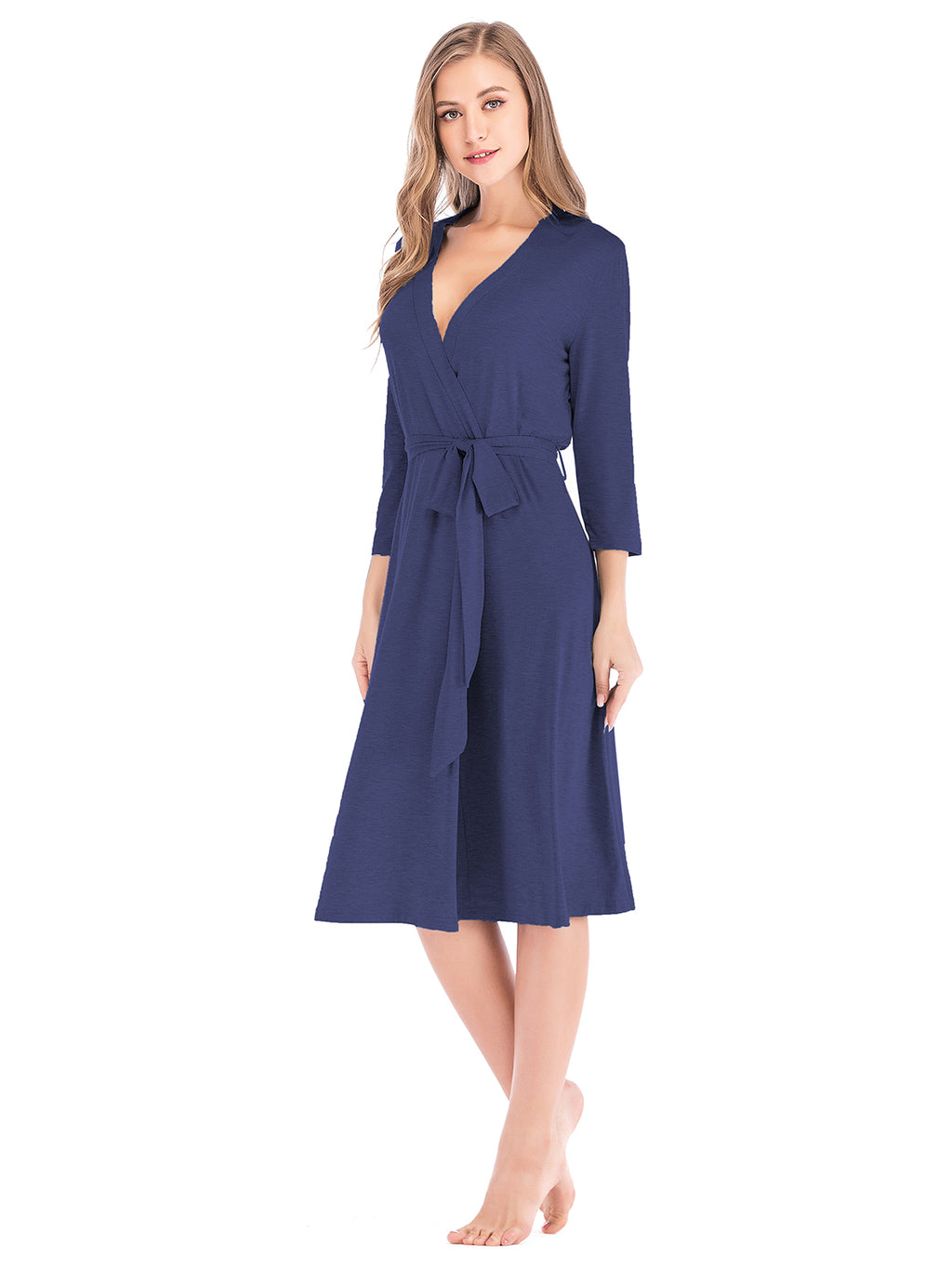 Women's Plunge Tie Front Mini Dress