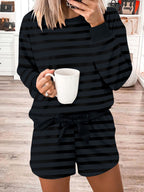 Women's Shorts Two Piece Set in Dark Gray