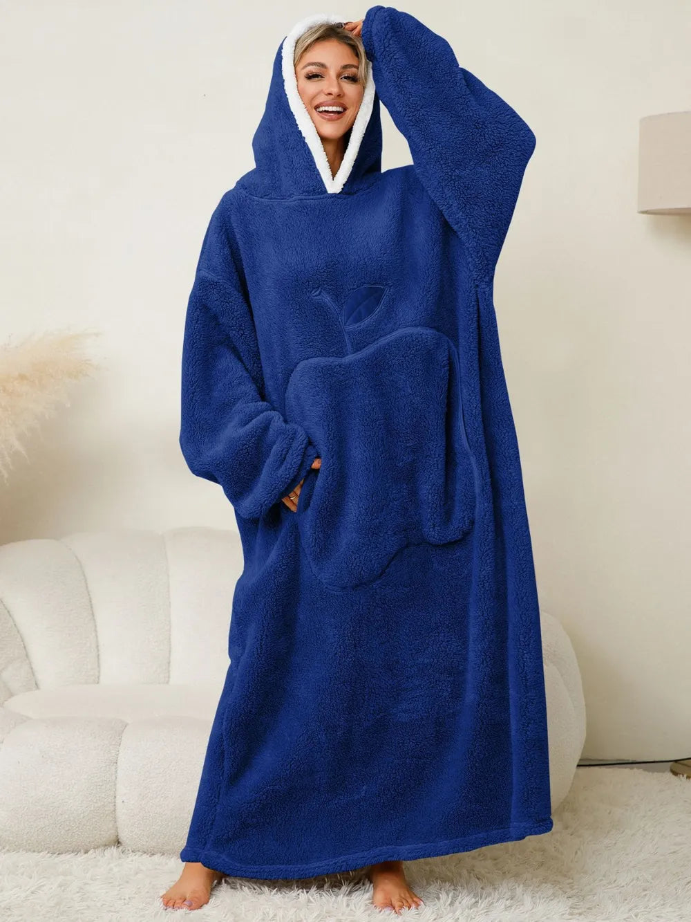 Women's Lounge Dress – Hooded Pocketed